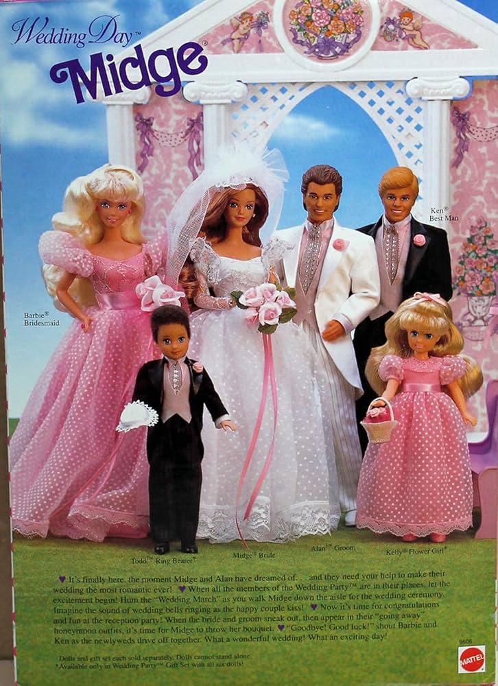 Barbie - ♥Barbie♥ken♥wedding♥ Barbie DJR88 Wedding Dolls Set with 4 Dolls, Including Two